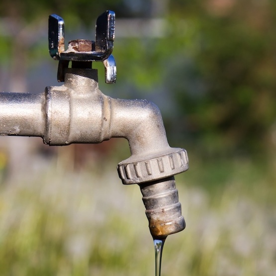 Slow flowing faucet.