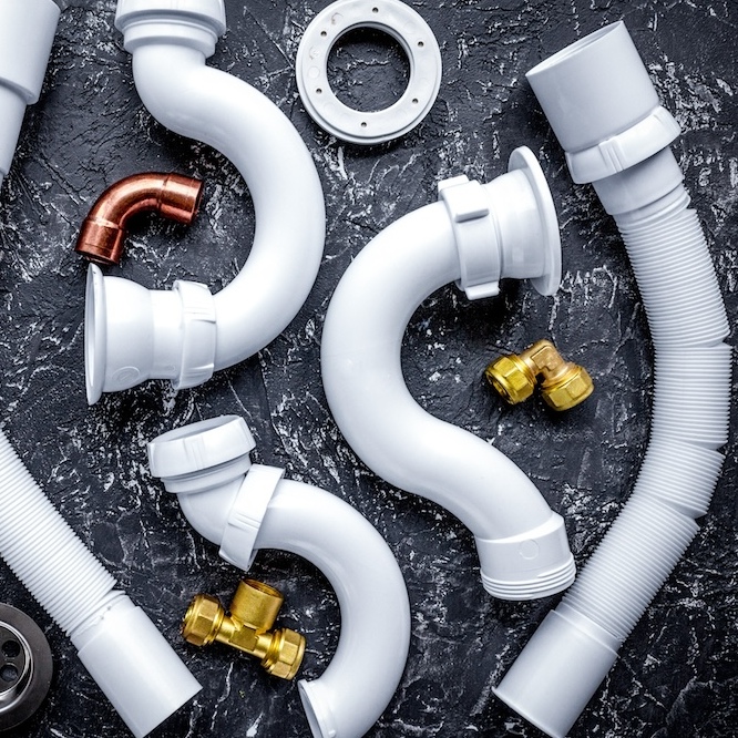 Parts of plumbing pieces.